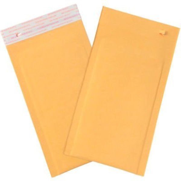 Box Packaging Self Seal Bubble Mailers w/ Tear Strip, #00, 5"W x 10"L, Golden Kraft, 180/Pack B852SSRTT